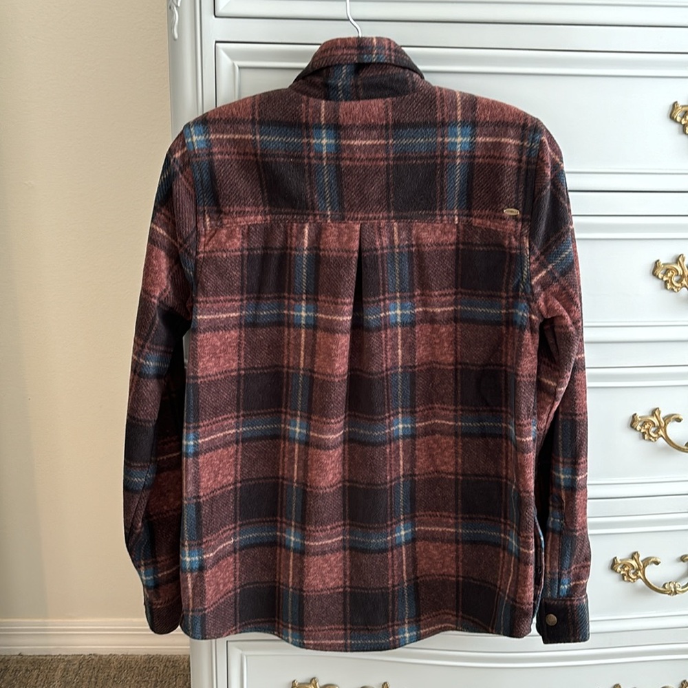 O’Neil ZUMA Super fleece Flannel Shirt Shacket Snap front closure Plaid women M - Picture 3 of 17